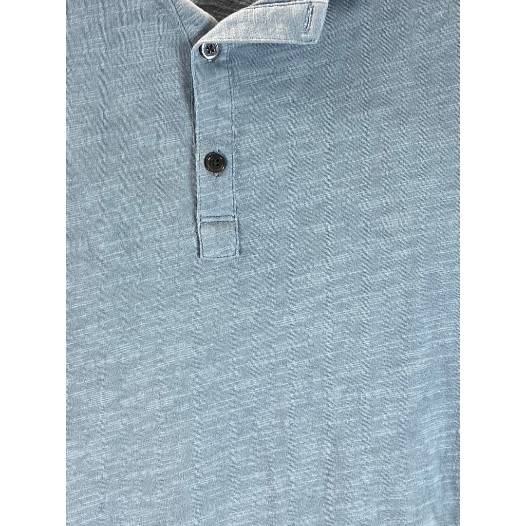 THEORY Men's Sky Blue Arlee Strato Short Sleeve Henley Shirt SZ L