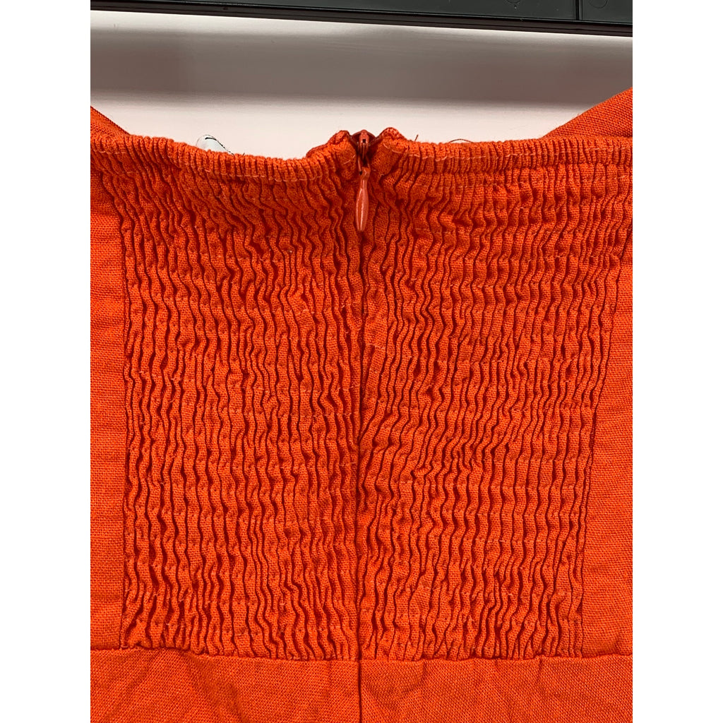 PINK DIAMOND Women's Orange Twist-Knot Cutout Strapless Maxi Dress SZ S