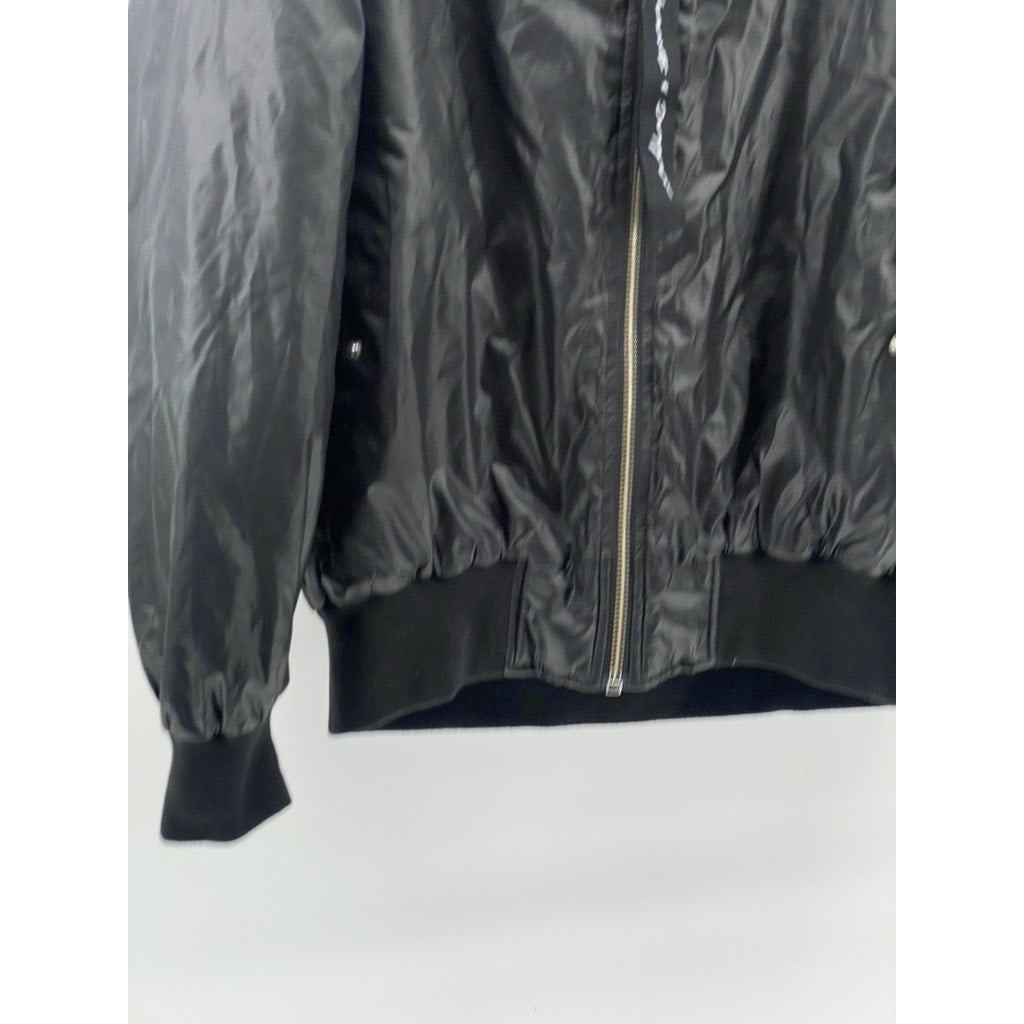 HEART & DAGGER Men’s Black Zip-Up Long Sleeve Bomber Jacket SZ M