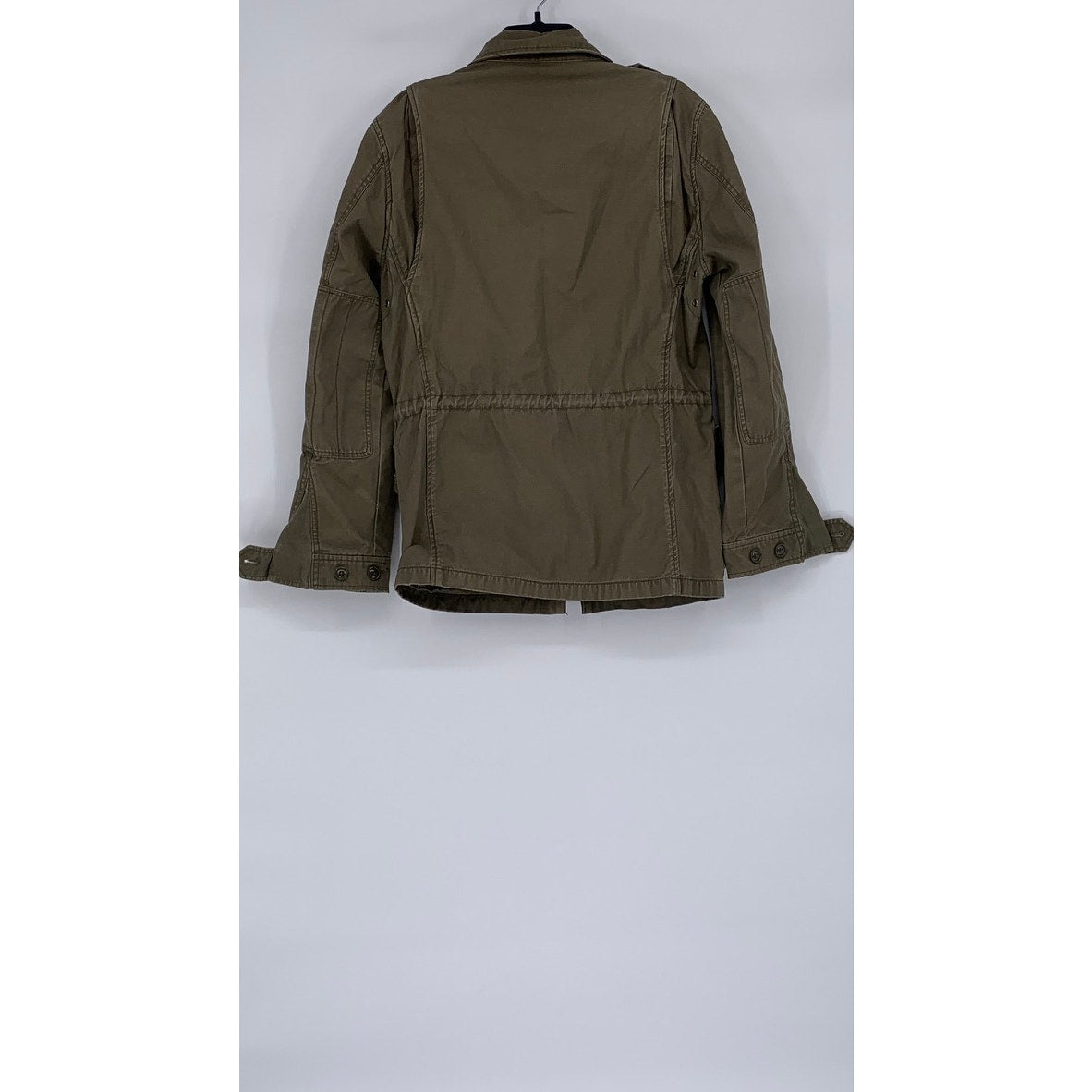 J.CREW Men's Olive Green Zip-Up Button-Up Long Sleeve Utility Jacket SZ S