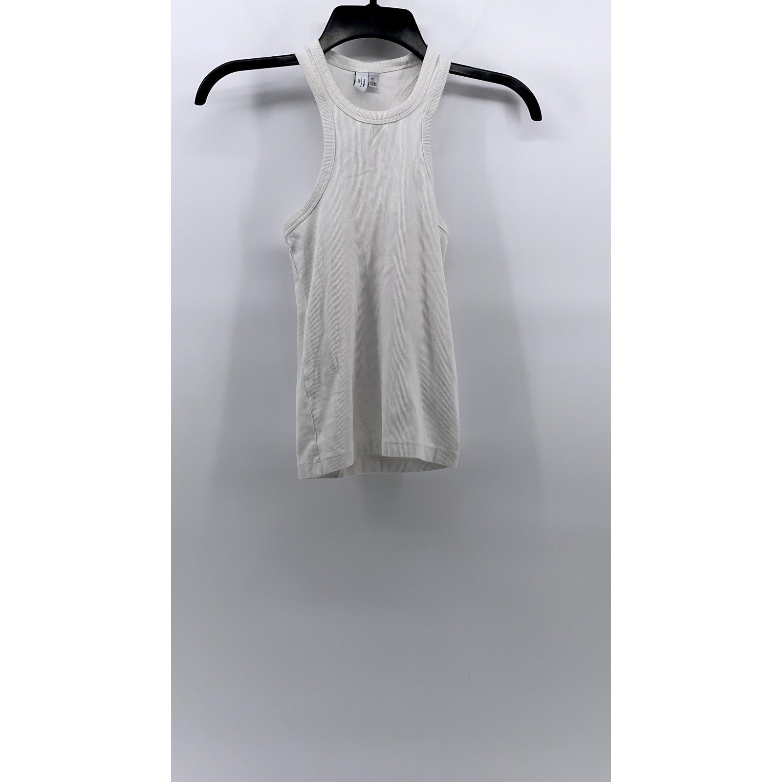 & OTHER STORIES Women's White Solid Crewneck Racerback Casual Tank Top SZ 0