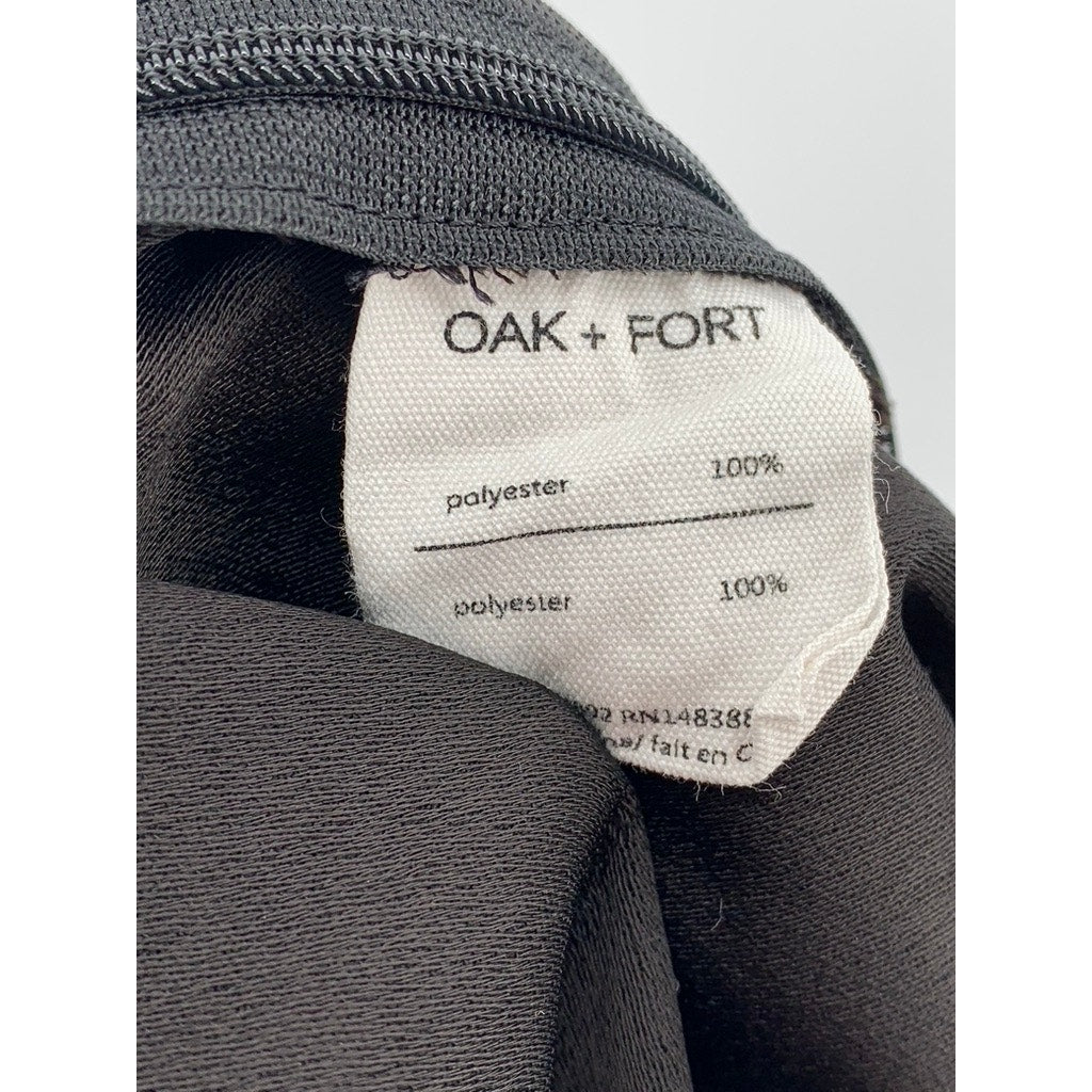 OAK+FORT Women's Black Cuffed Straight-Leg Pants SZ 2