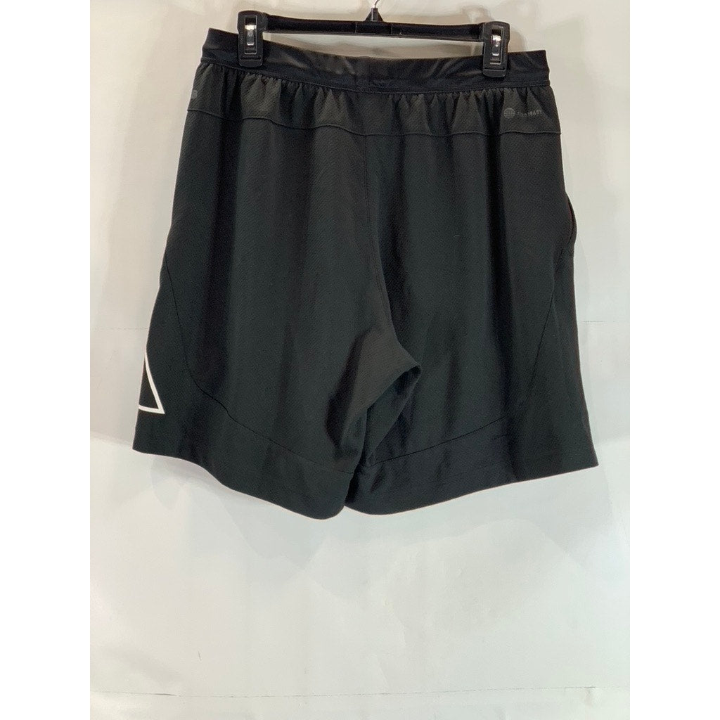 ADIDAS Men's Black Aeroready Pull-On Active Sport Shorts SZ L