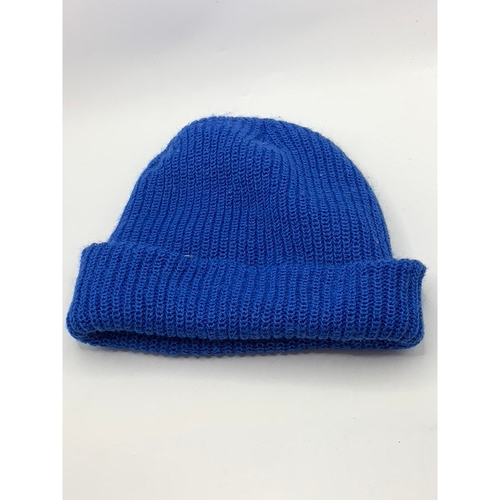 UNBRANDED Royal Blue Embroidered Ghost Knit Beanie SZ OS