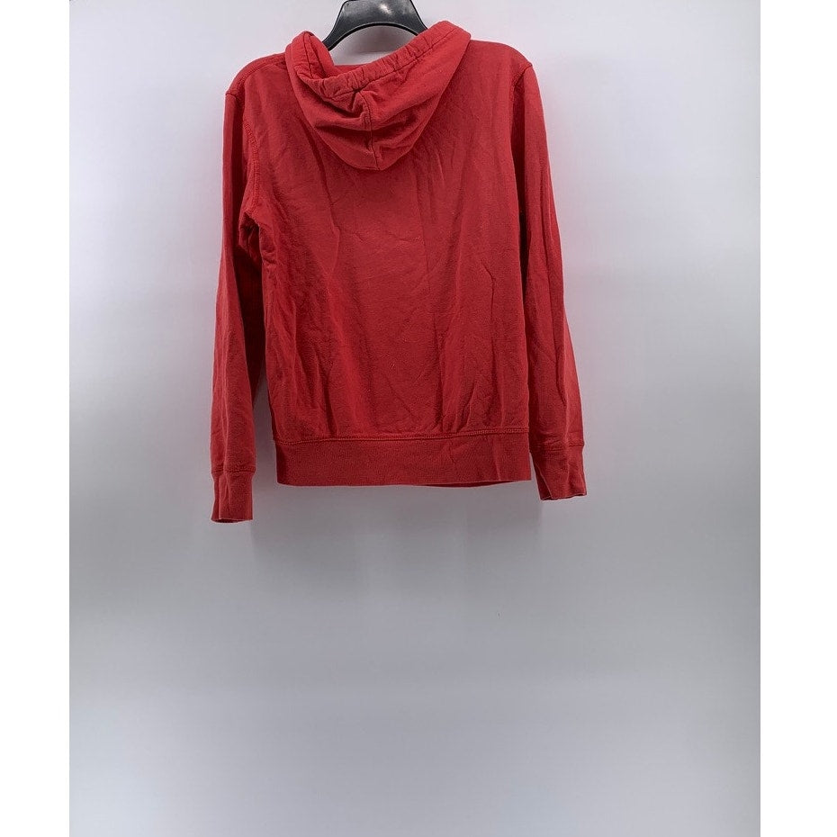 PULL&BEAR Women's Red Embroidered Patch Logo Casual Hoodie SZ S