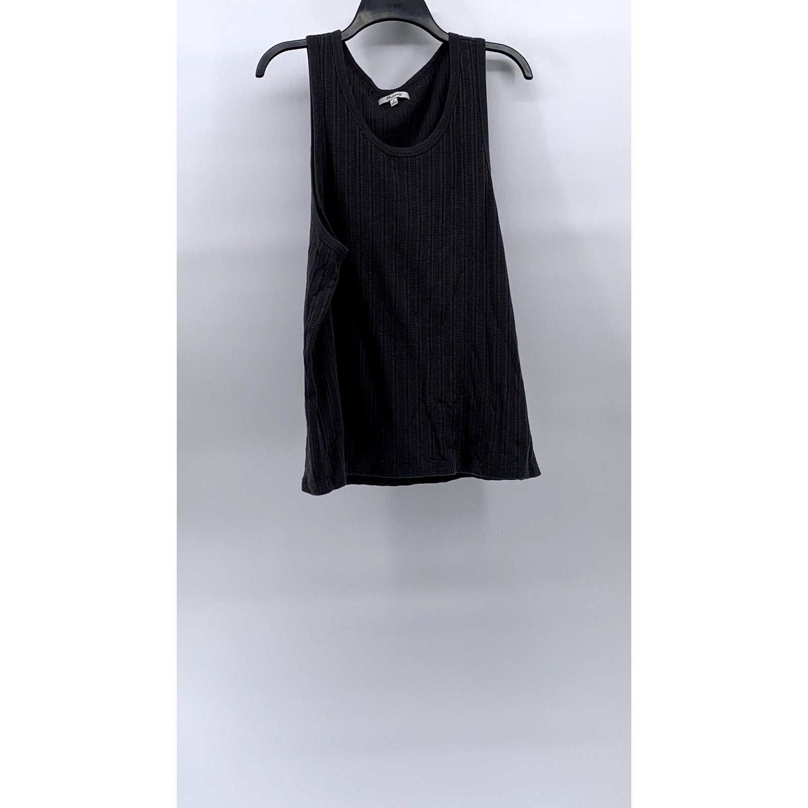 MADEWELL Men's Charcoal Gray Scoop-Neck Textured Tank Top SZ M