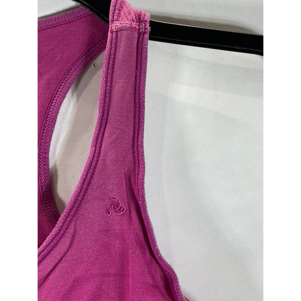 WOMEN'S Fuchsia Solid Breathable Racerback Sports Bra SZ S