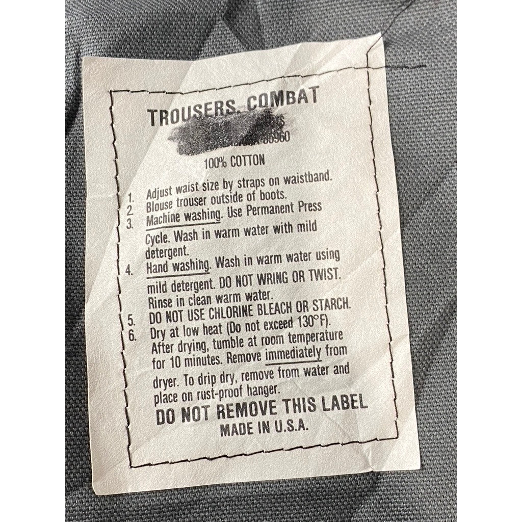 VINTAGE Men's Navy Military Combat Cargo Tie-Hem Trousers SZ 3XL-Long