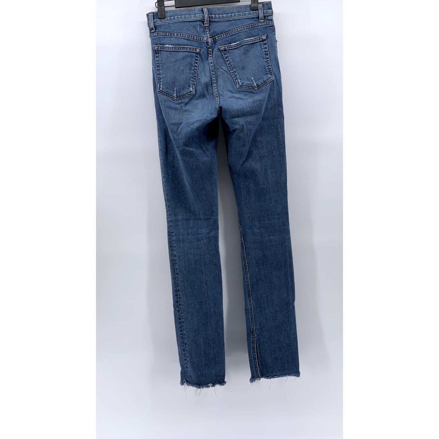 REFORMATION JEANS Women's Medium Wash Blue Riley Skinny Distressed Jeans SZ 27