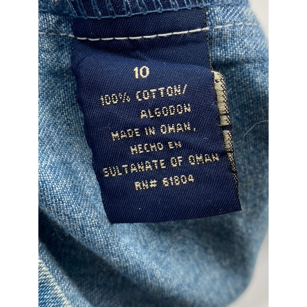 ROUTE 66 ORIGINAL CLOTHING CO Women’s Blue Denim Scoop-Neck Dress SZ 10