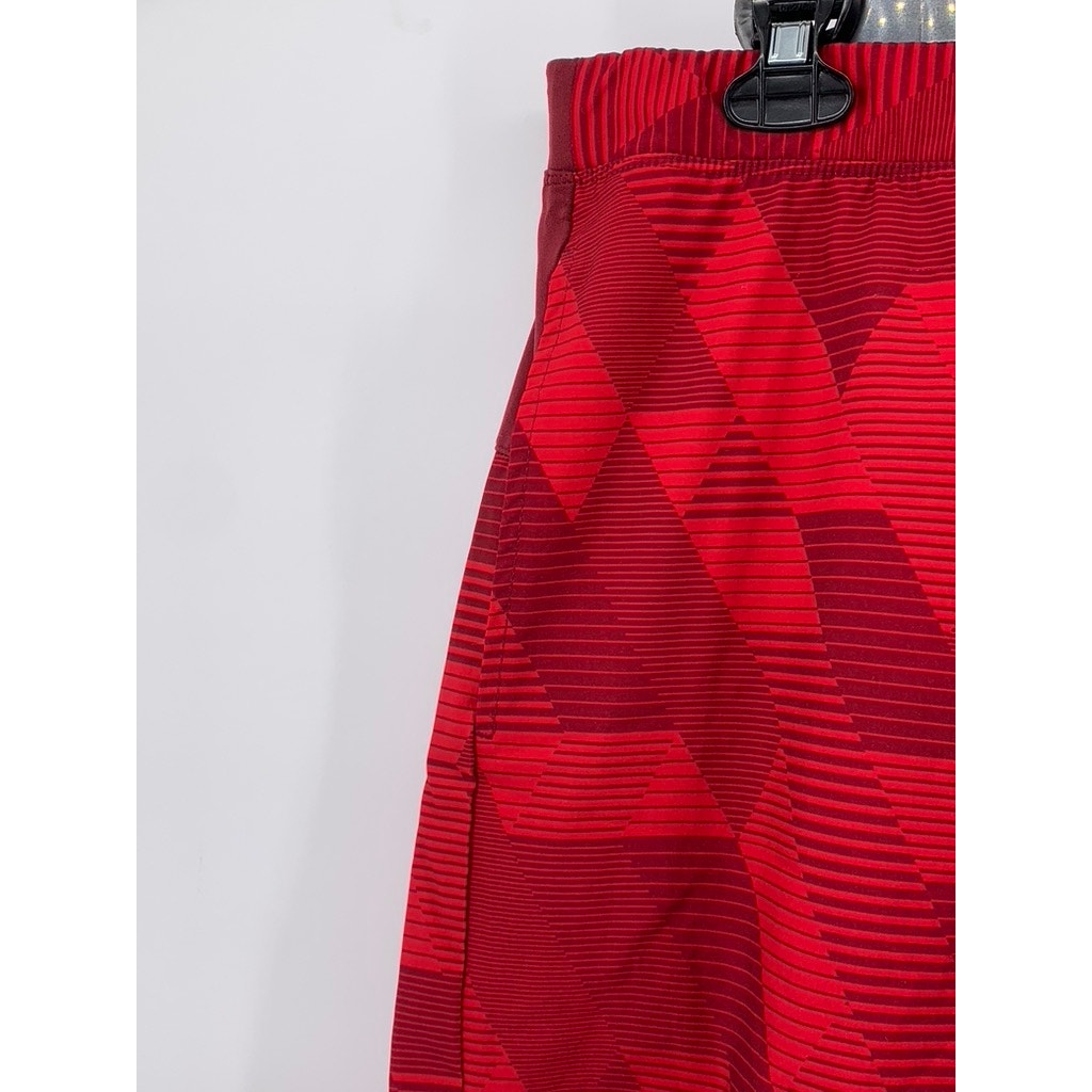 RUSSELL ATHLETIC Men's Red Abstract Print Dri-Power Active Shorts SZ L