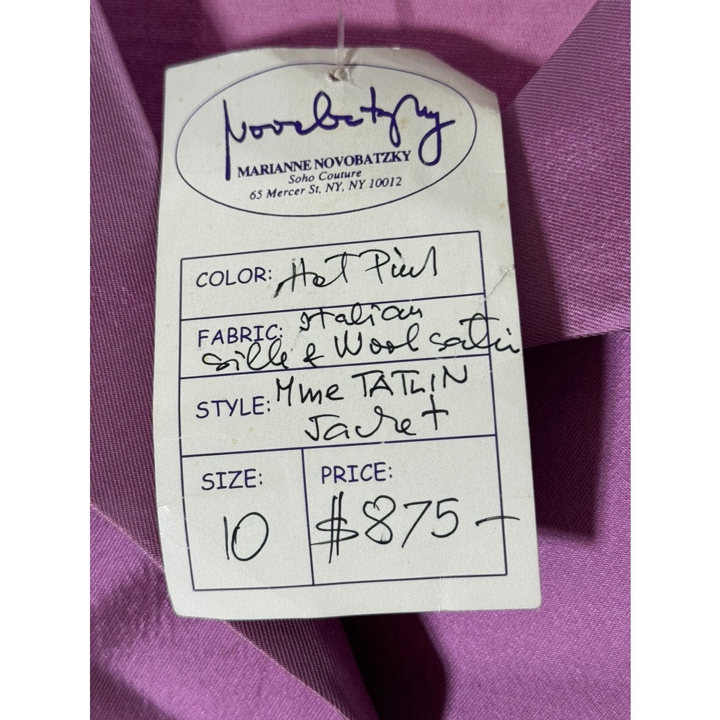 MARIANNE NOVOBATZKY Women's Light Pink MME Tatlin Three Button Jacket SZ 10