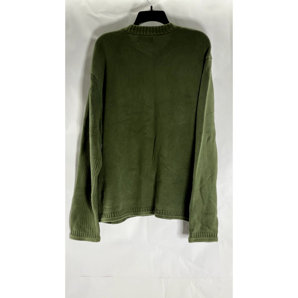 SONOMA LIFE+STYLE Men's Dark Green Knit Crewneck Pullover Sweater SZ XL