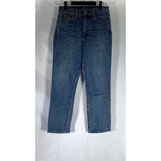 GAP DENIM Women's Medium Indigo High-Rise Straight-Leg Five-Pocket Jean SZ 28