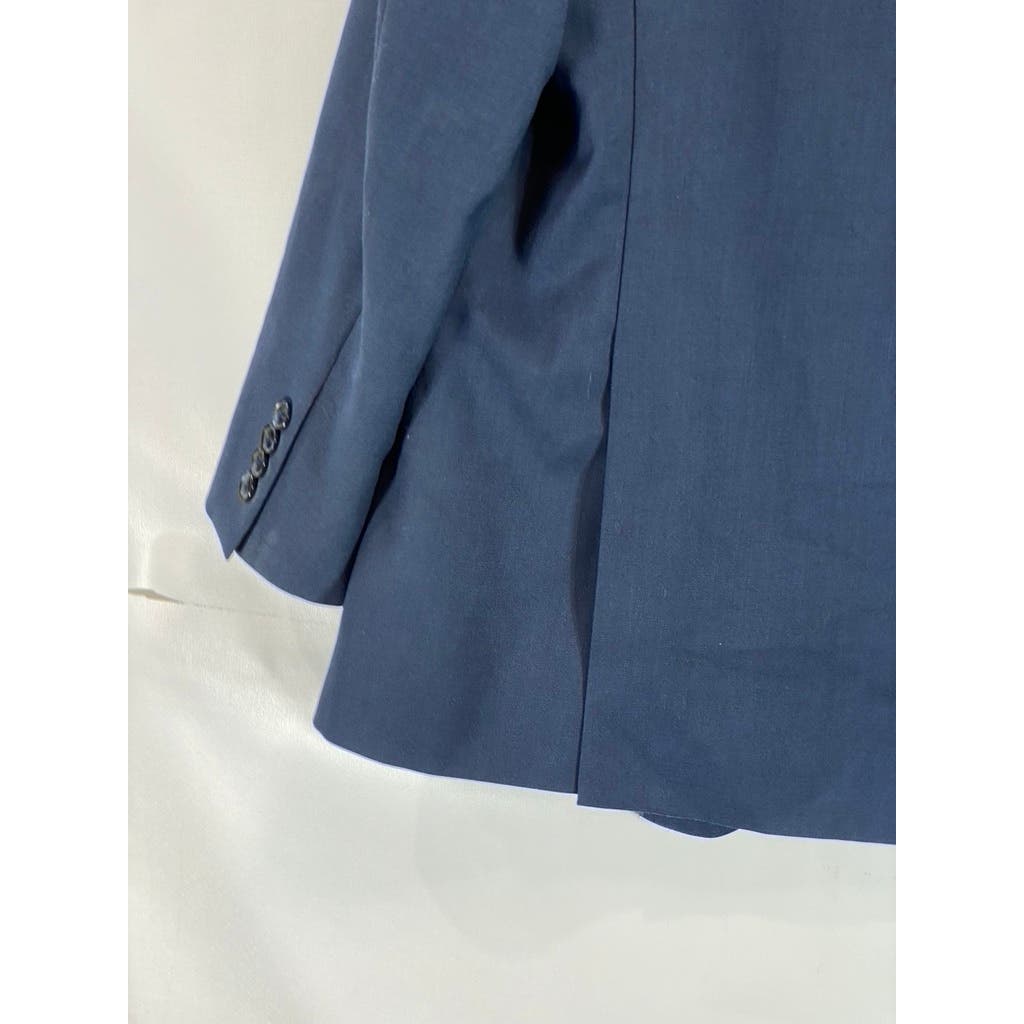 PERRY ELLIS PORTFOLIO Men's Blue Slim-Fit Two-Button Suit Jacket SZ 46R
