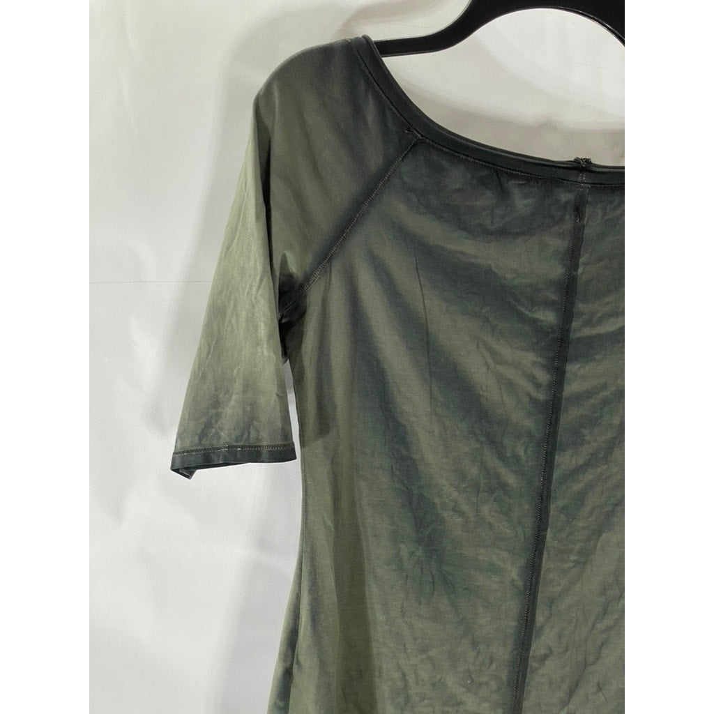 WE THE FREE Women's Washed Black On-Off The Shoulder Short Sleeve Top SZ M