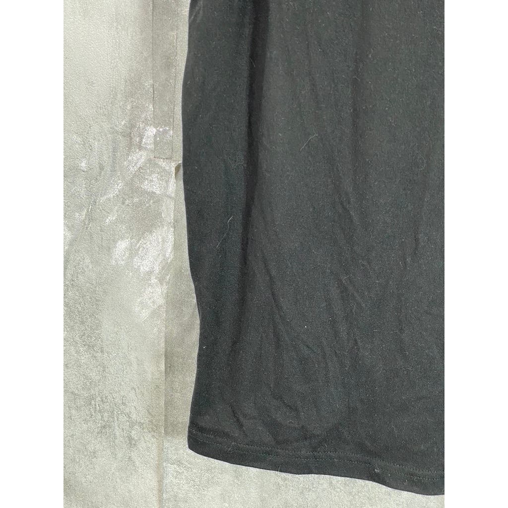 EDDIE BAUER Men's Black Solid Basic Crewneck Short Sleeve T-Shirt SZ L