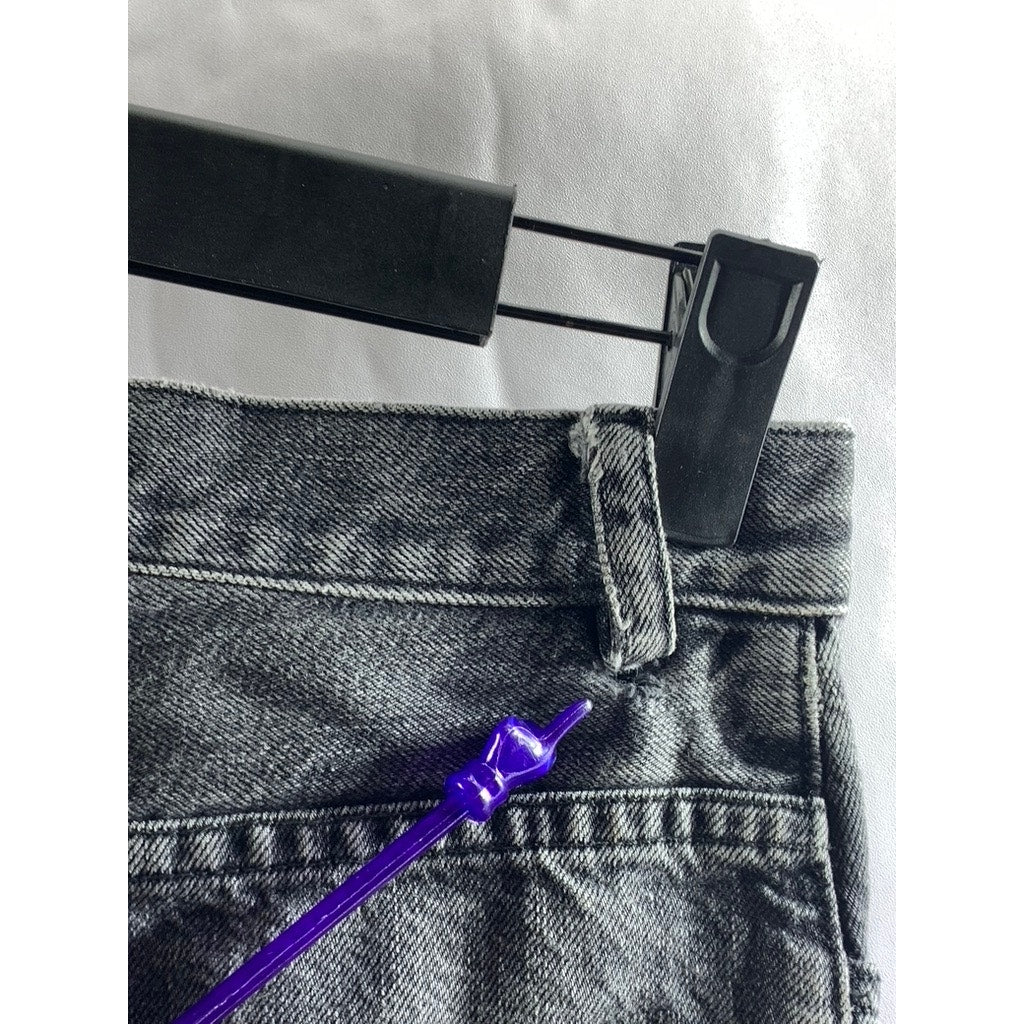 RACHEL COMEY Women's Washed Black Distressed High-Rise Denim Cropped Jeans SZ 0