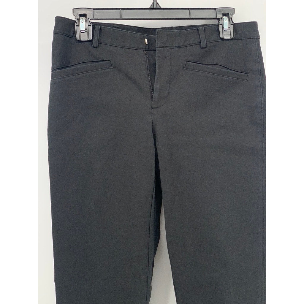 CLUB MONACO Women's Black Solid Hook & Button Slim Pant SZ 4