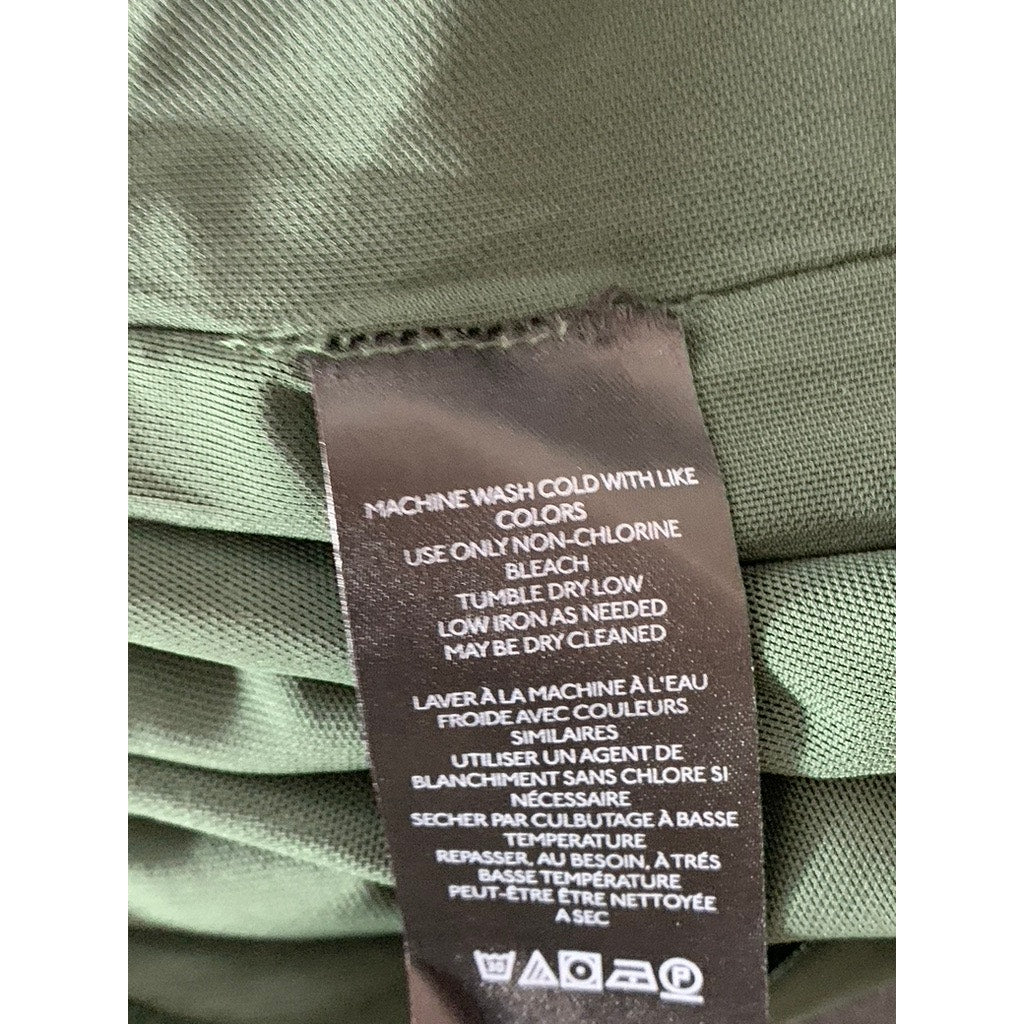 SILENCE + NOISE Women's Dark Green Dylan Off-The-Shoulder Sheer Maxi Dress SZ M