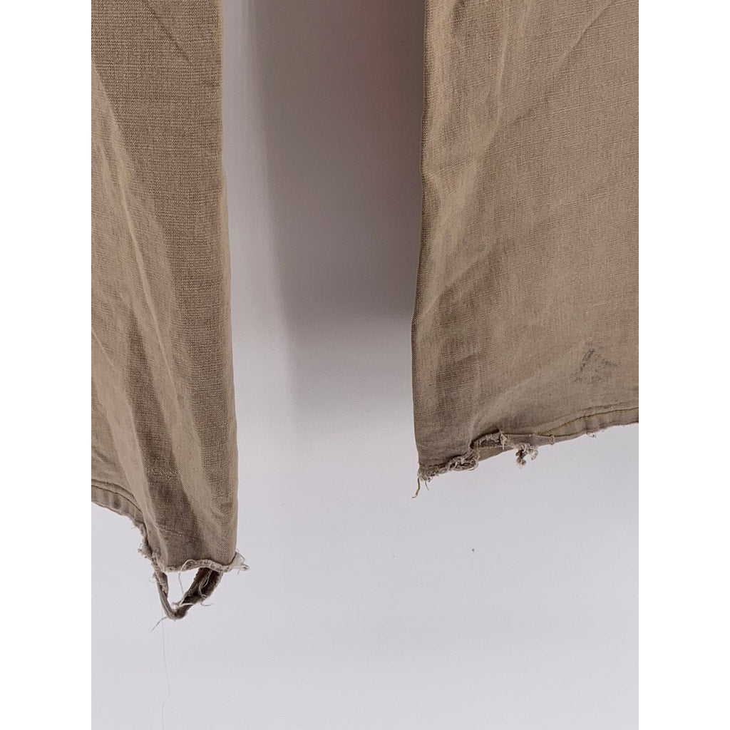 NO BOUNDARIES Men's Tan Straight-Leg Cargo Pants SZ 32