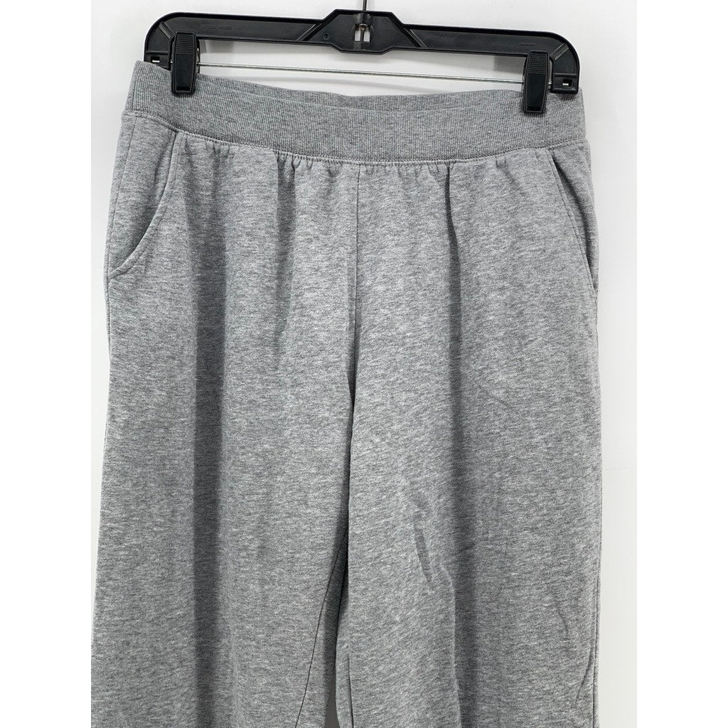 TIME & TRU Women's Gray Cotton Blend Relaxed Straight Leg Pants SZ M