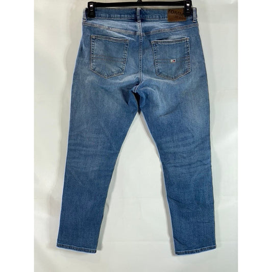 TOMMY HILFIGER JEANS Men's Blue Denim Athletic-Fit Five-Pocket Jeans SZ 33X30