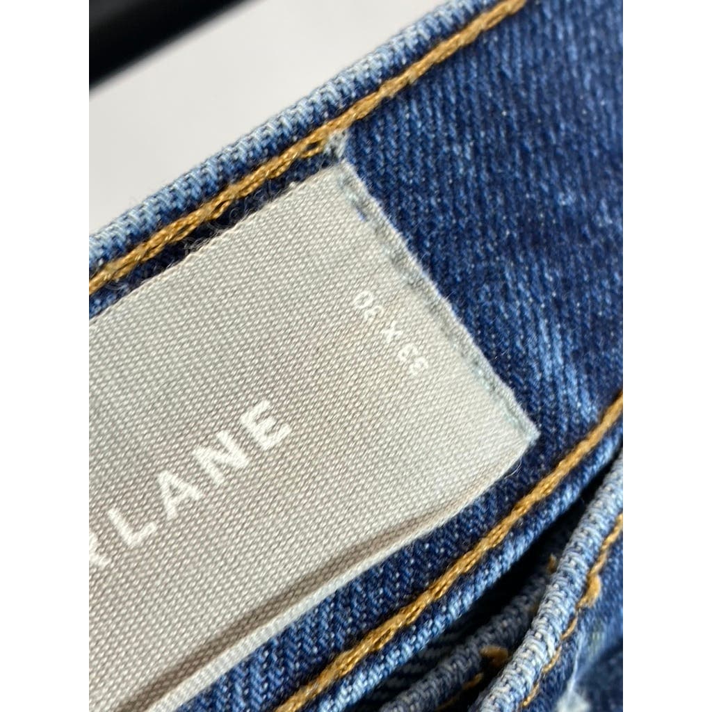 EVERLANE Men's Dark Blue Faded Denim Slim-Fit Five-Pocket Jeans SZ 33X30