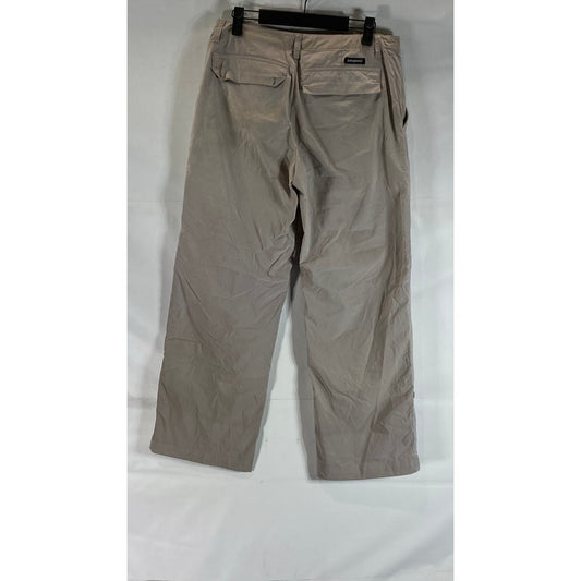 PATAGONIA Women's Tan Mid-Rise Straight-Leg Roll-Tab Cuff Pants SZ 8
