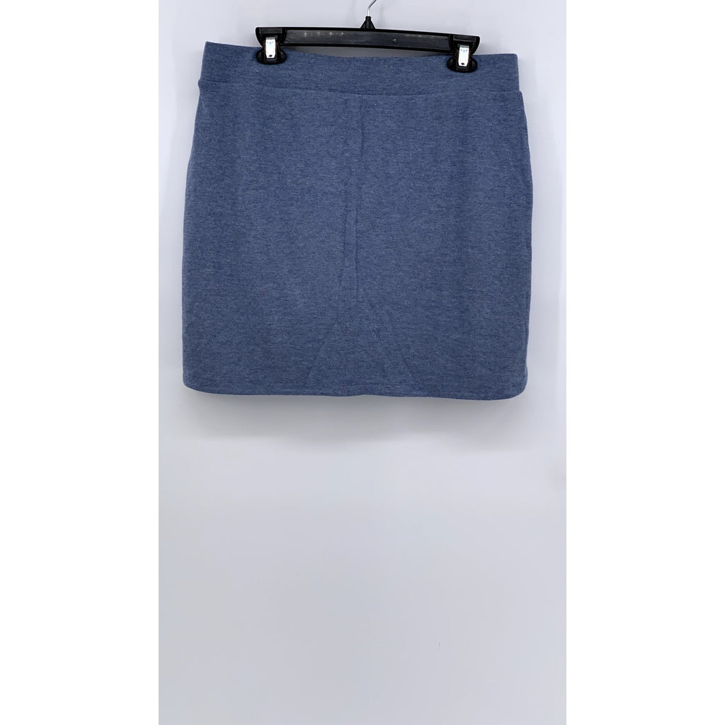 CROFT & BARROW Women's Blue Cotton-Blend Mini Skort SZ M