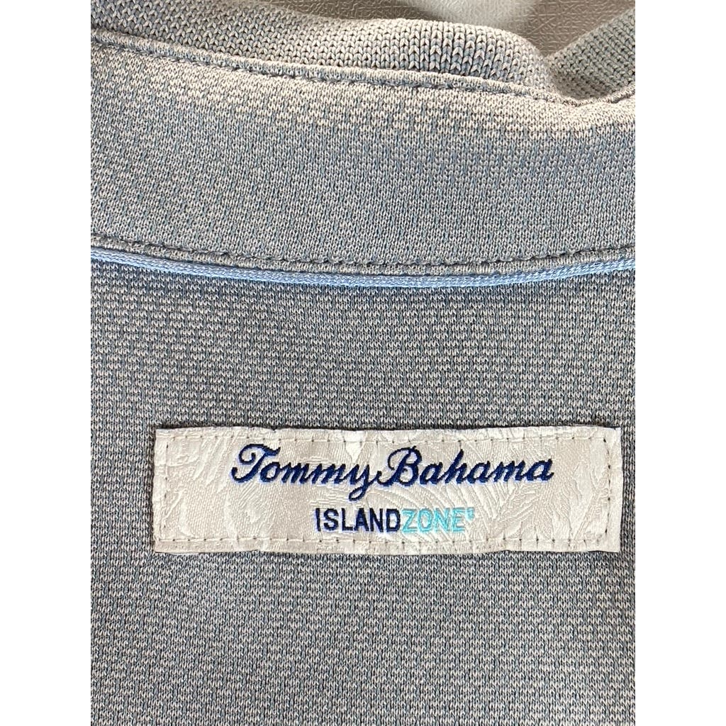 TOMMY BAHAMA Men's Gray IslandZone Short Sleeve Polo Shirt SZ 3XL