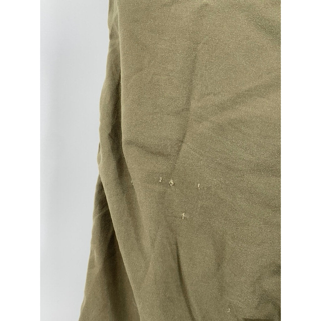 LEVIS Men's Olive Green XX Chino Distressed Relaxed Cotton Shorts SZ 38