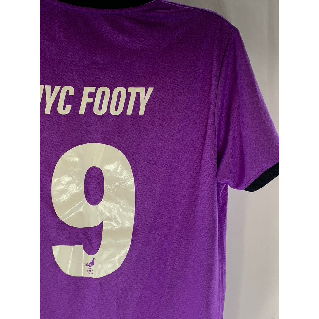 PALOMA NYC FOOTY Women's Purple/Black Custom #9 Crewneck Short Sleeve Jersey SZM