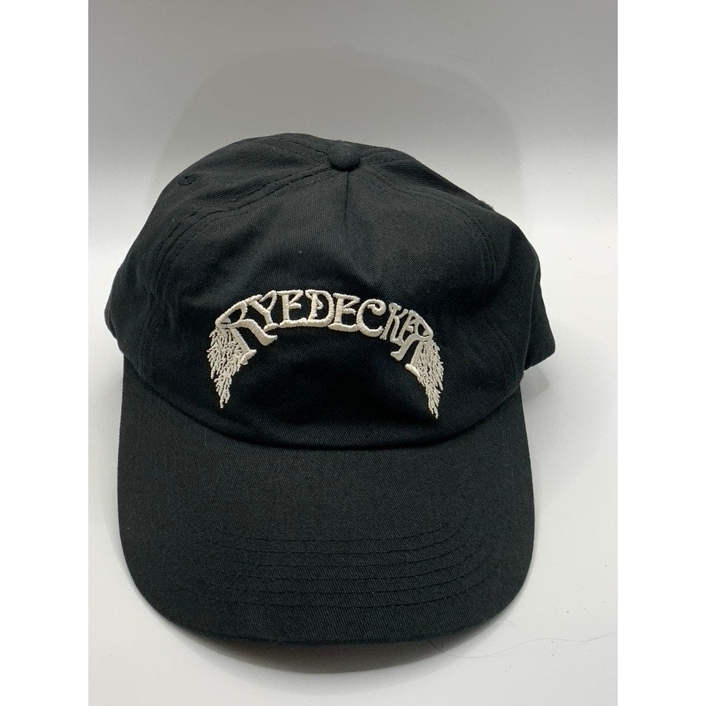 RYEDECKER Men's Black Embroidered Arch Logo Adjustable Cap SZ OS