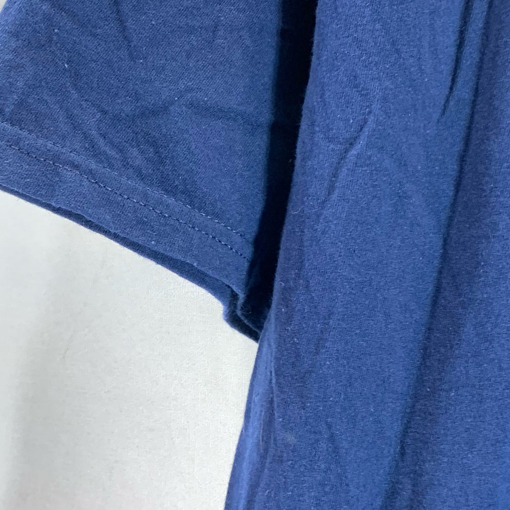 ADIDAS Men's Navy Graphic The-Go-To Short Sleeve Regular-Fit T-Shirt SZ L