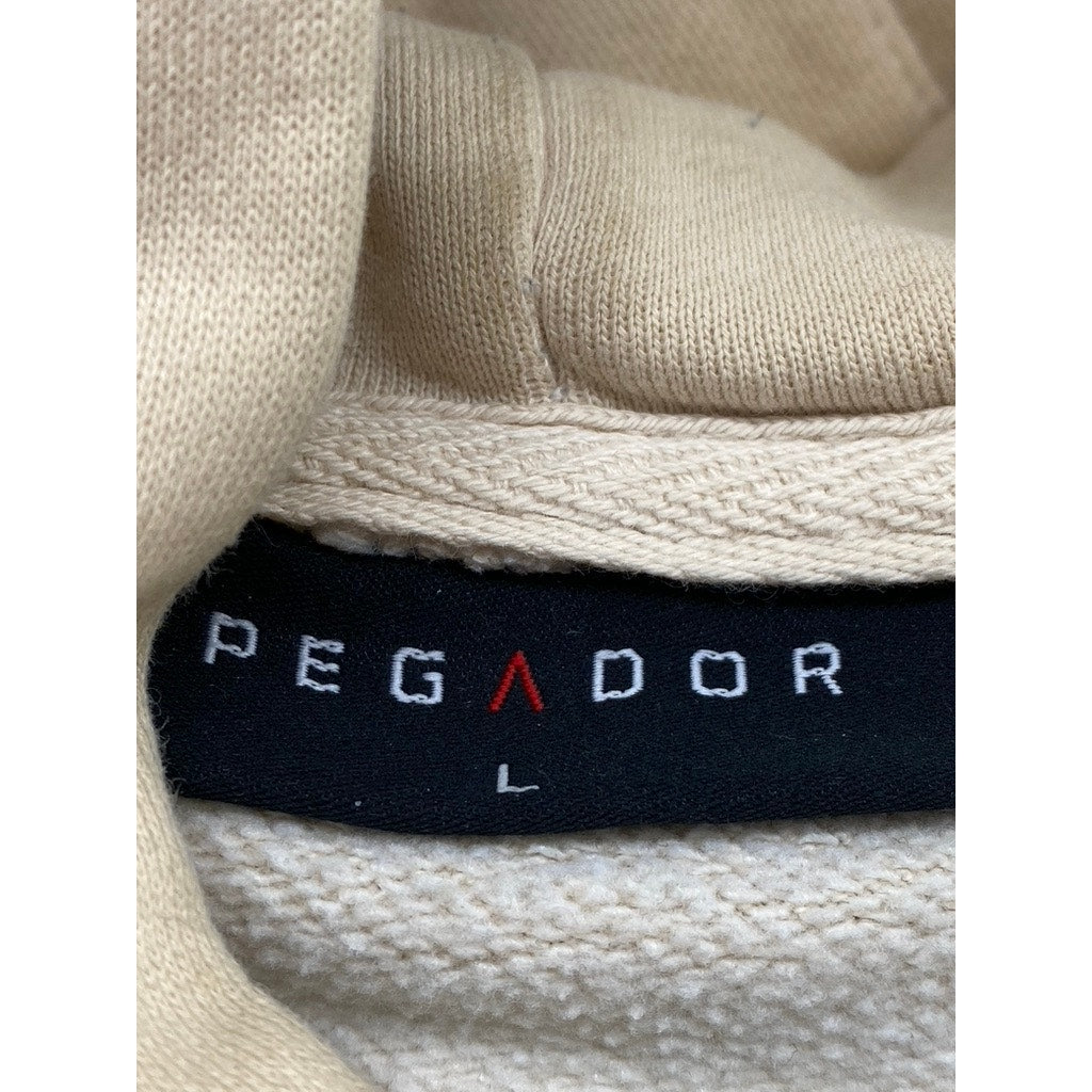 PEGADOR Men’s Tan Oversized Long Sleeve Pullover Casual Hoodie SZ L