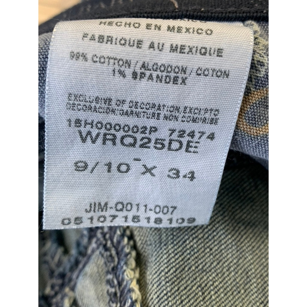 WRANGLER Women's Q-BABY Western Riding BootCut Stretch Denim Jeans SZ  9/10