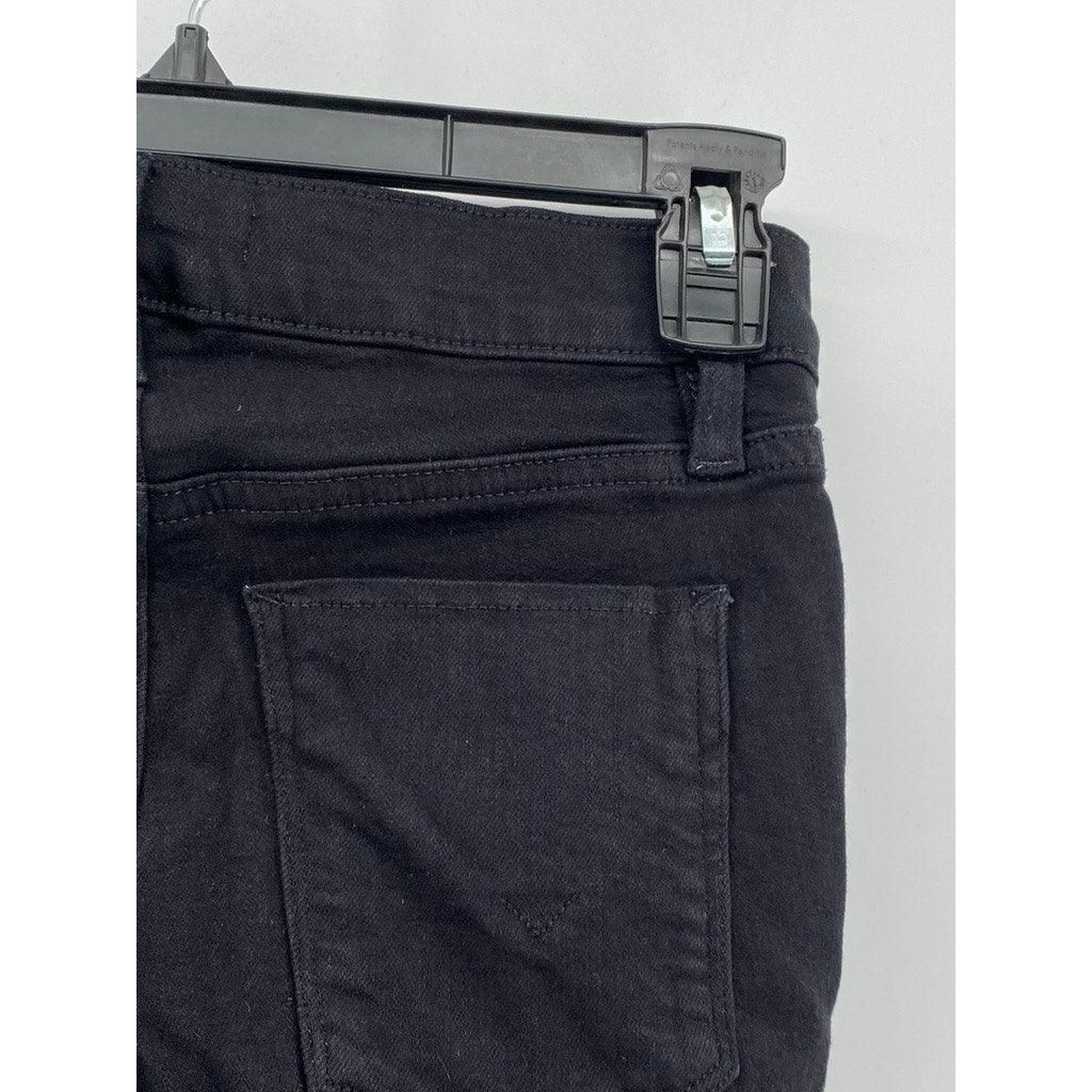 HUDSON LOS ANGELES Women’s Black Denim Five-Pocket Raw-Hem Amelia Shorts SZ 23