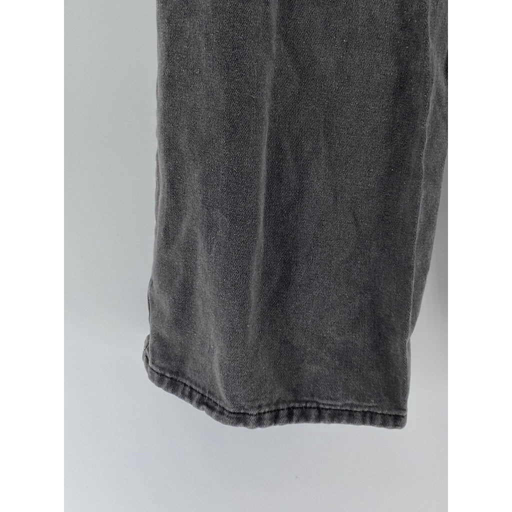 UNBRANDED Women's Washed Black Star Denim Y2K Baggy 90's Grunge Jeans SZ L