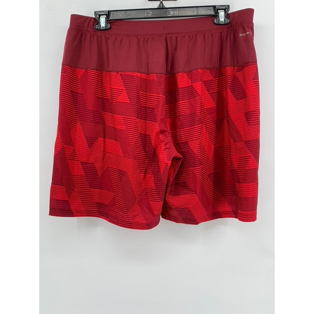 RUSSELL ATHLETIC Men's Red Abstract Print Dri-Power Active Shorts SZ L