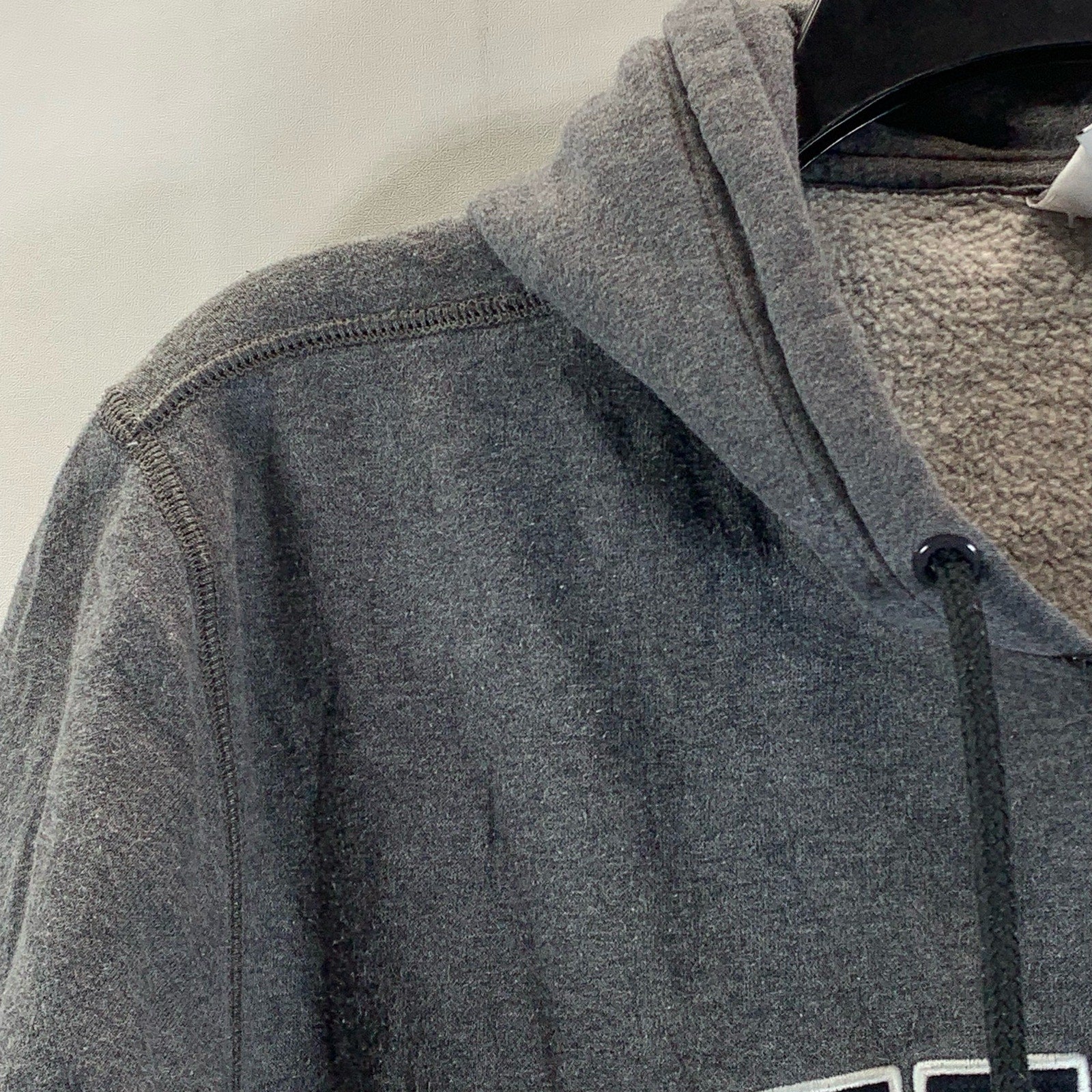 NIKE Men's Gray Logo Regular-Fit Pullover Hoodie SZ L