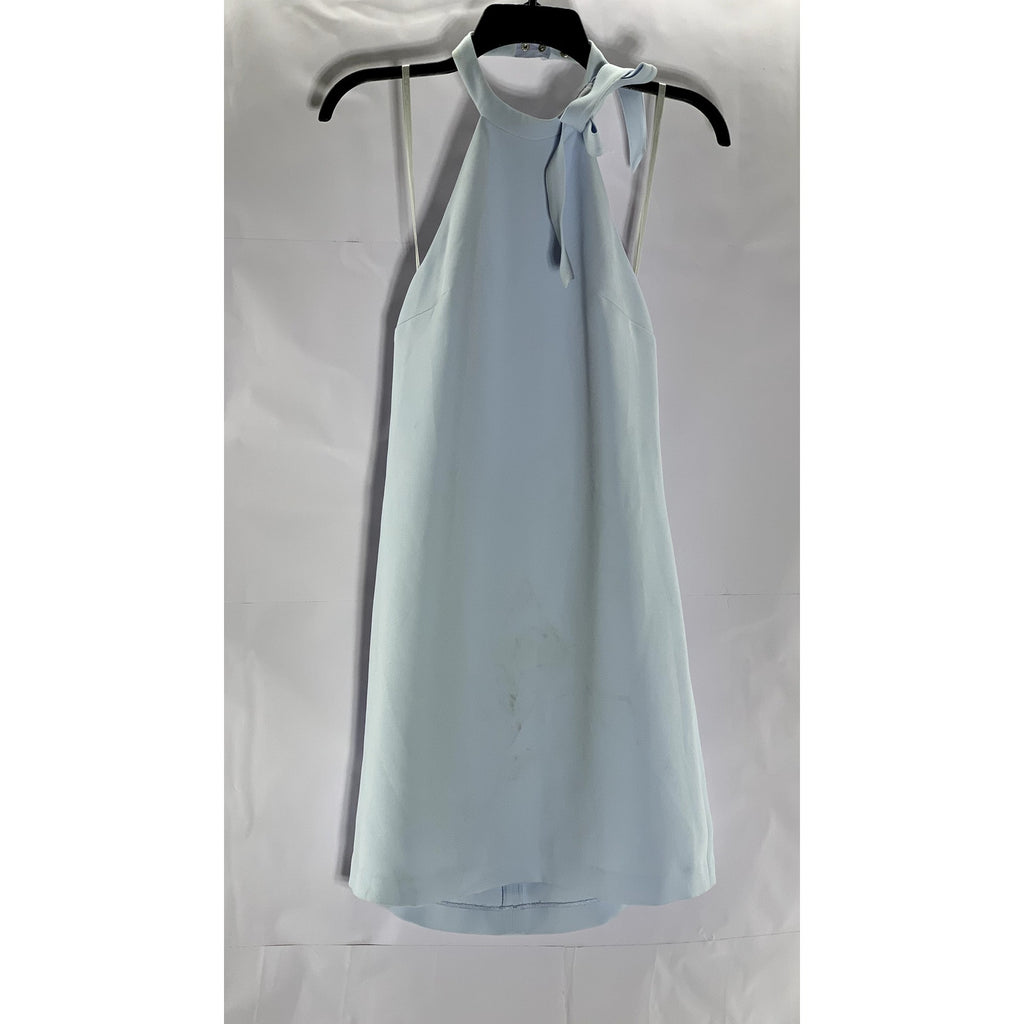 CLUB MONACO Women’s Light Blue Bowee Halter Sleeveless A-Line Mink Dress SZ 4