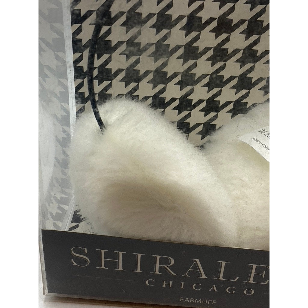 SHIRALEAH Women's White Faux-Fur Lisle Winterwear Earmuffs SZ OS