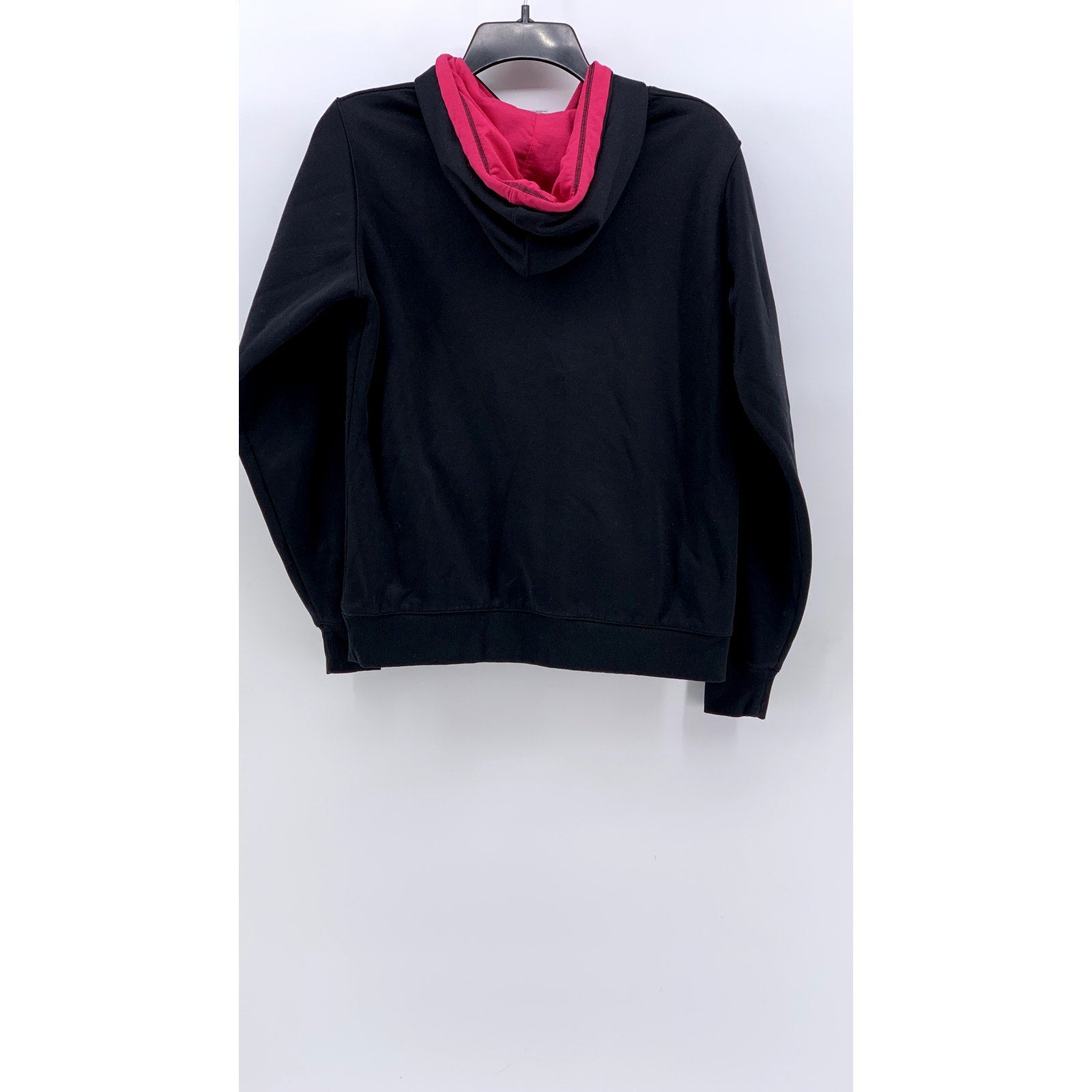 UNDER ARMOUR Women's Black-Pink Embroidered Logo Hoodie SZ S