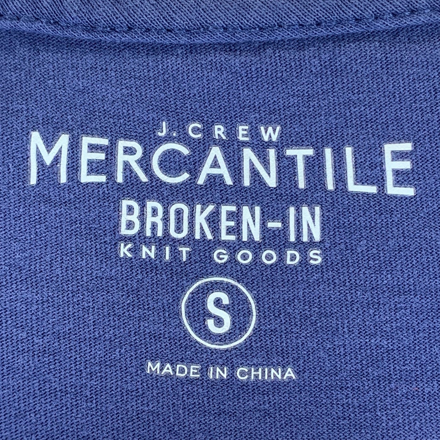 J. CREW Factory Men's Navy Mercantile Broken-In Boat Crewneck T-Shirt SZ S