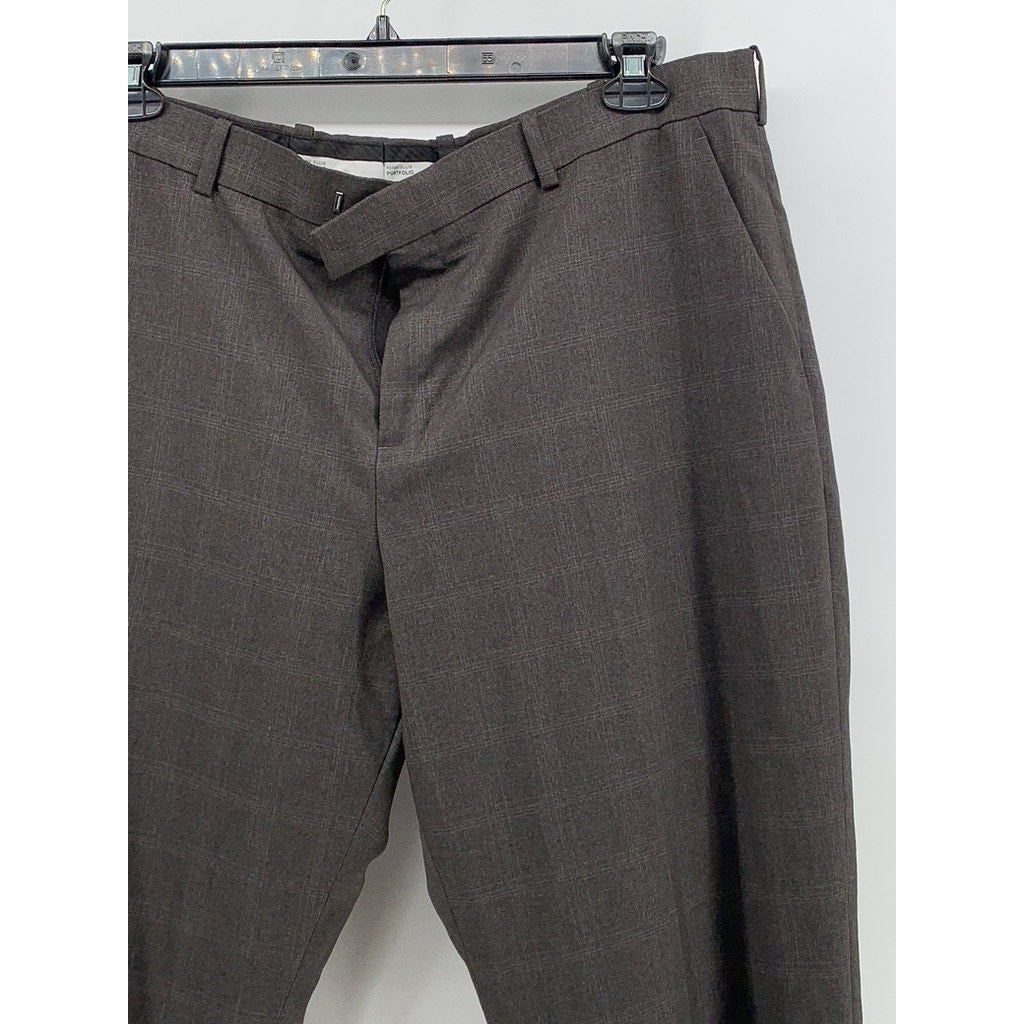 PERRY ELLIS PORTFOLIO Men's Charcoal Slim-Fit Pants SZ 40X30