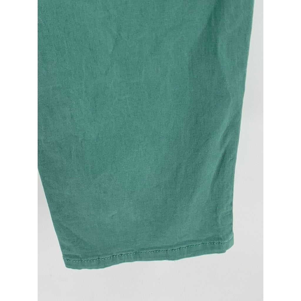 CROFT & BARROW Women's Green Solid Slim Leg Pants SZ 12