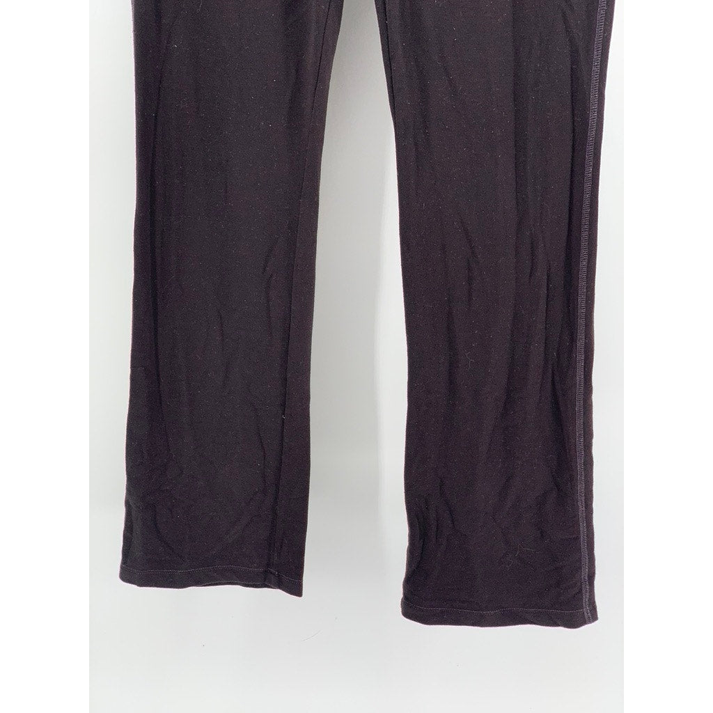 CYNTHIA ROWLEY Women's Washed Black Drawstring Wide-Leg Sweatpants SZ S