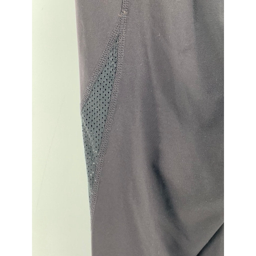 REEBOK Women's Black Solid High-Rise Capri Leggings SZ M