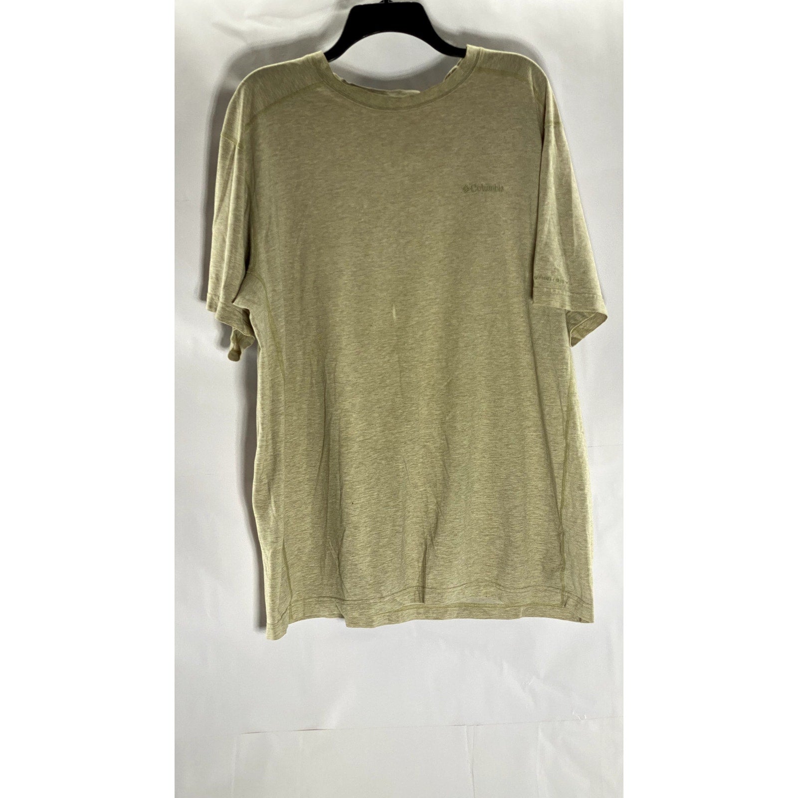 COLUMBIA Men's Tan Crewneck Omni-Dri Embroidered Logo Short Sleeve T-Shirt SZ2XL